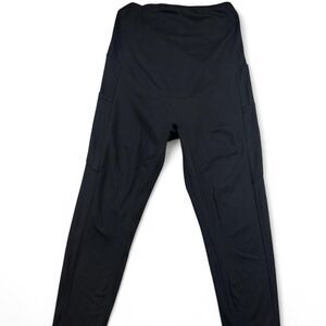Enerful Black Maternity Active Leggings with Pockets - Size M